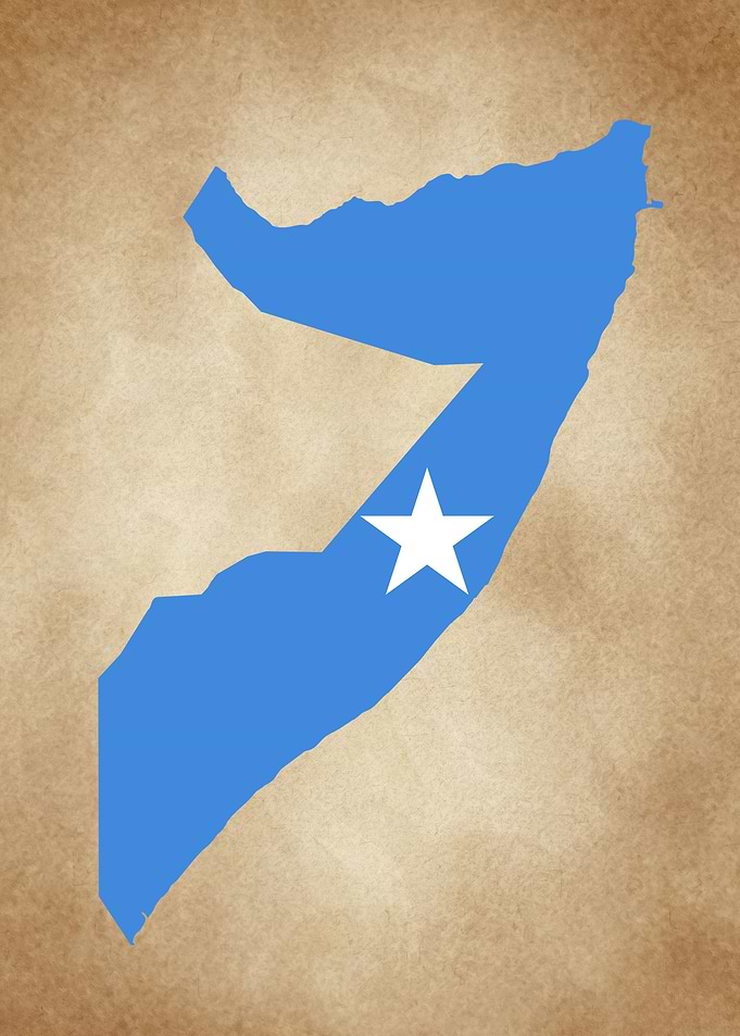 Somalia map vintage