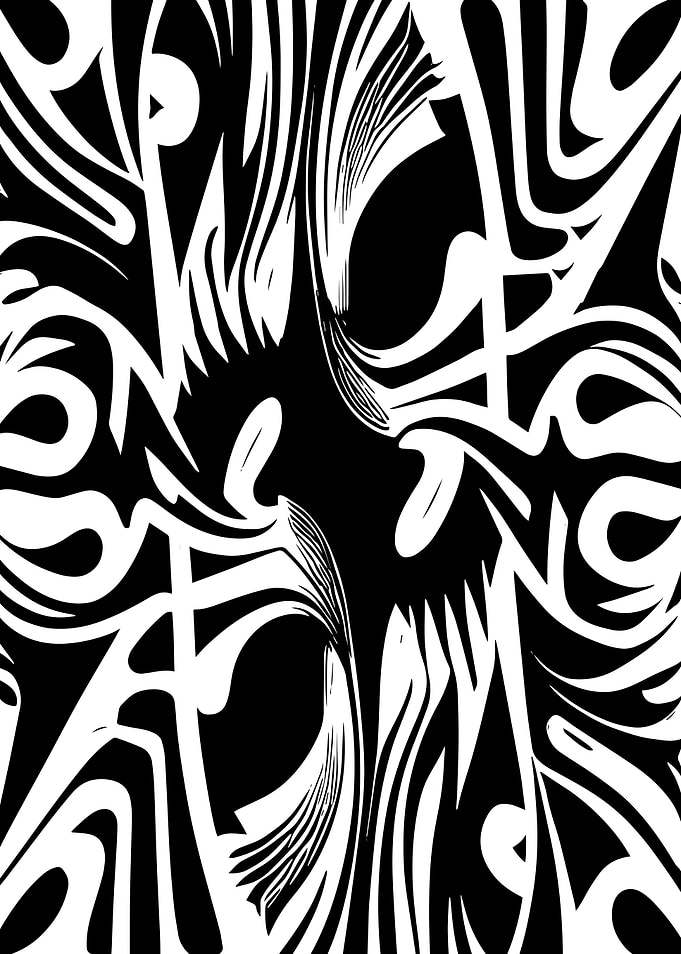 ABSTRACT ART B AND W