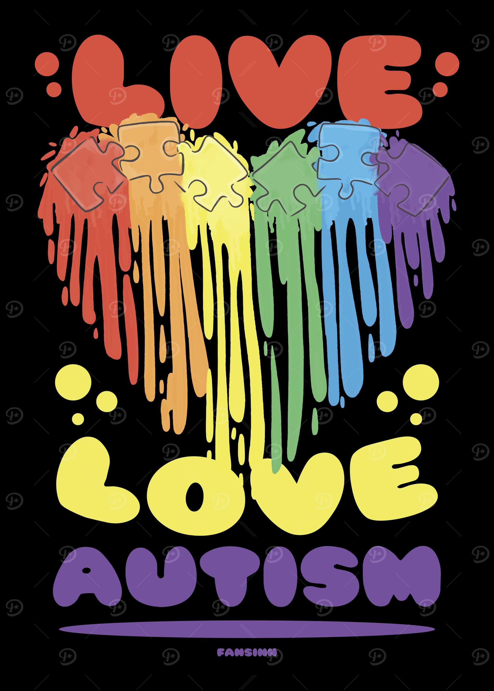 Love life autism heart asp