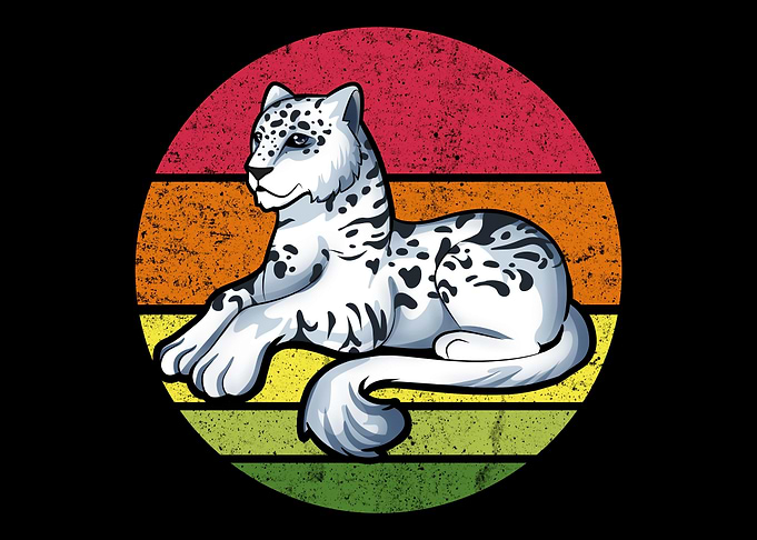 Retro Snow Leopard