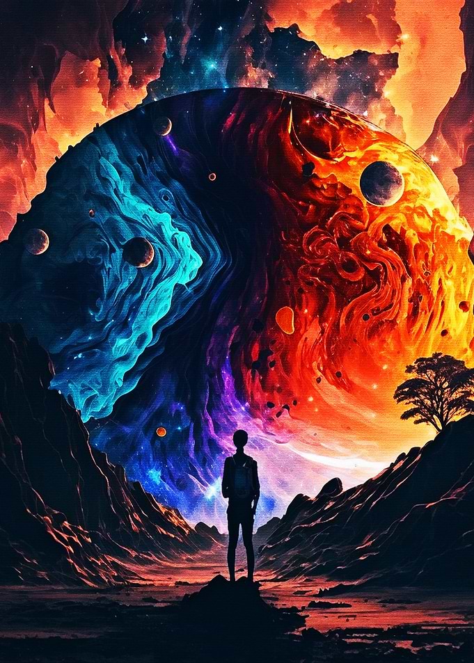 Colorful in space