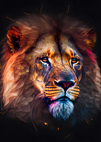 Lion Head Portrait