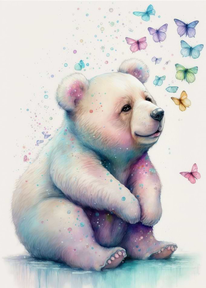 Happy little teddy bear