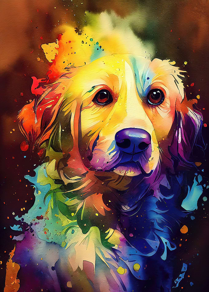 Arty Golden Retriever