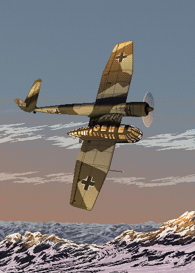 Pixel Art Sunset Flight