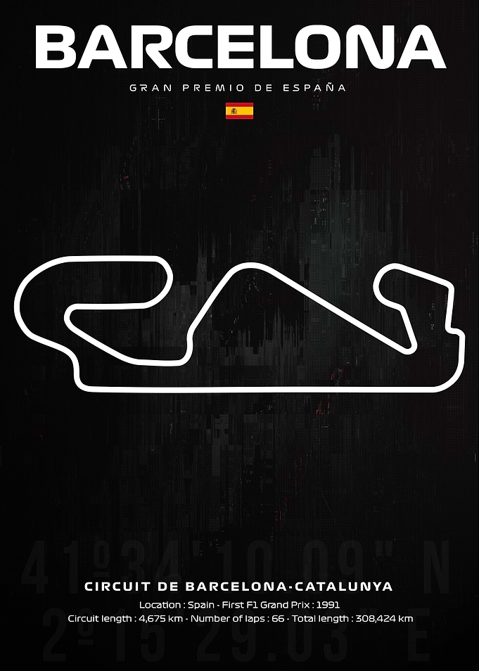 F1 Barcelona circuit map