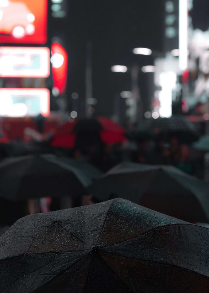 Sea of umbrellas in NYC