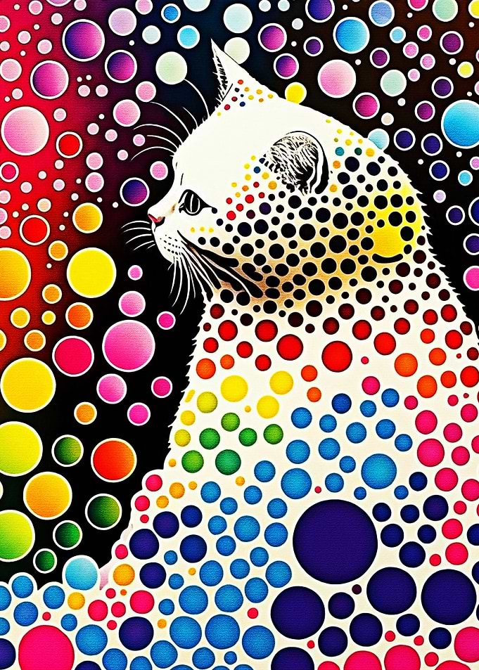 Abstract Bumble Cat