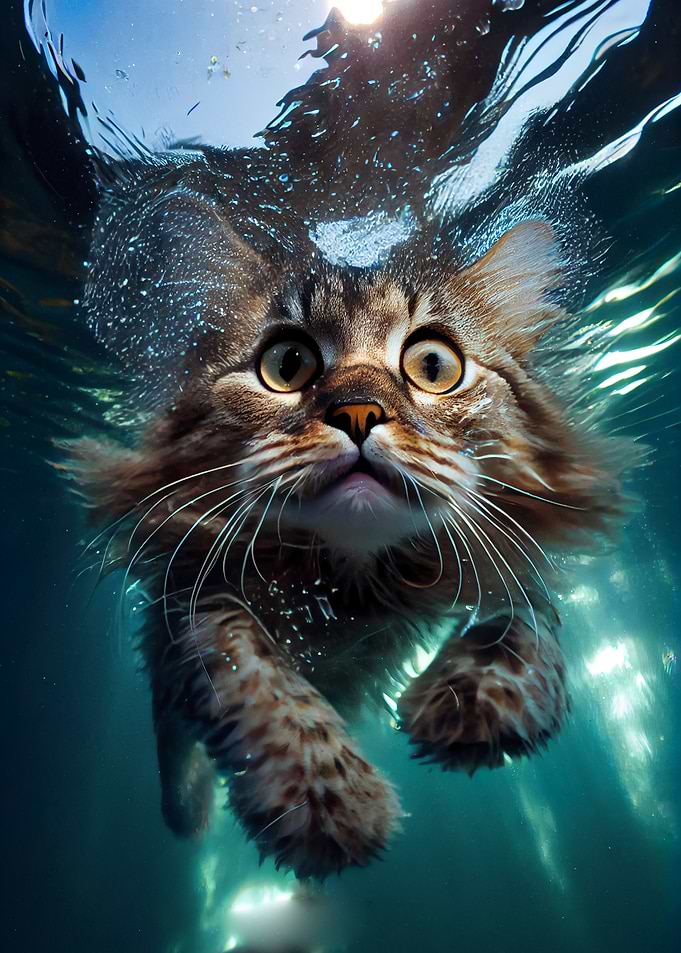 Underwater Cat