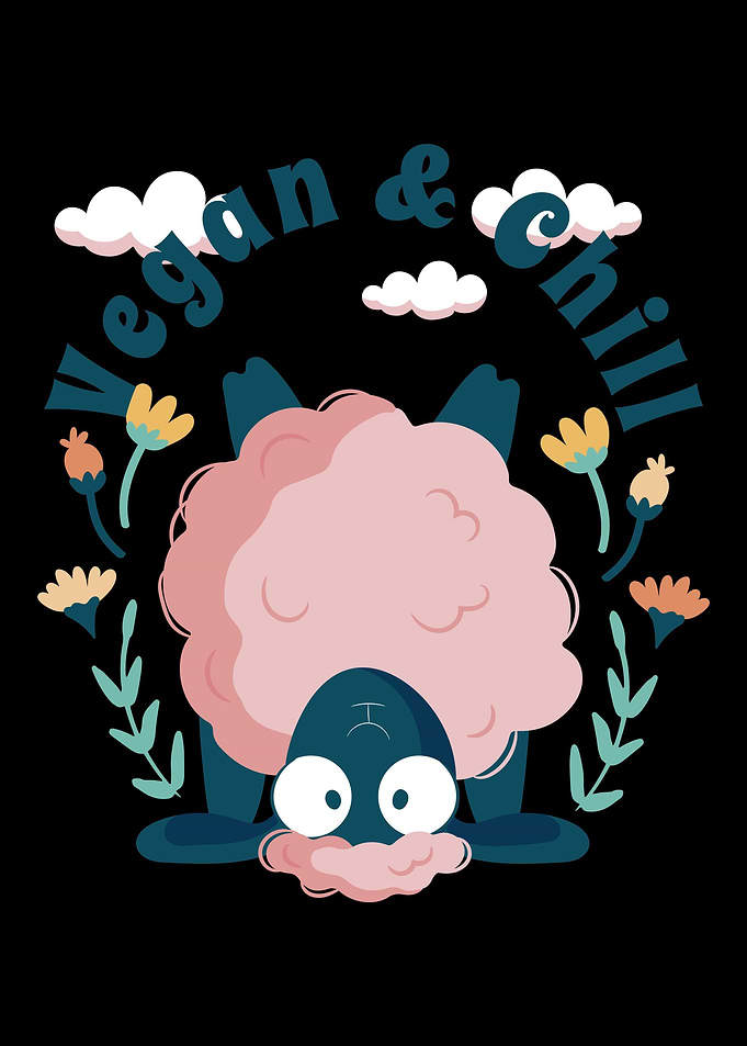 vegan and chill sheep yoga