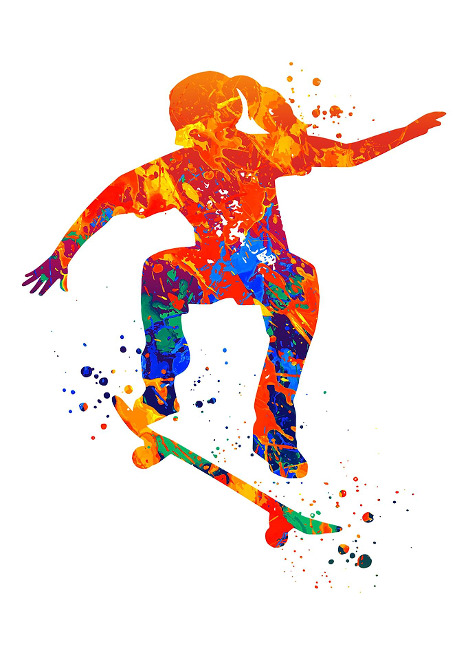 Skateboarder Girl