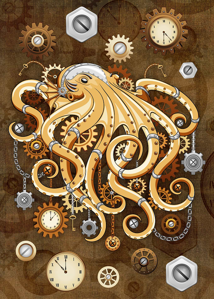 Octopus Steampunk Machine