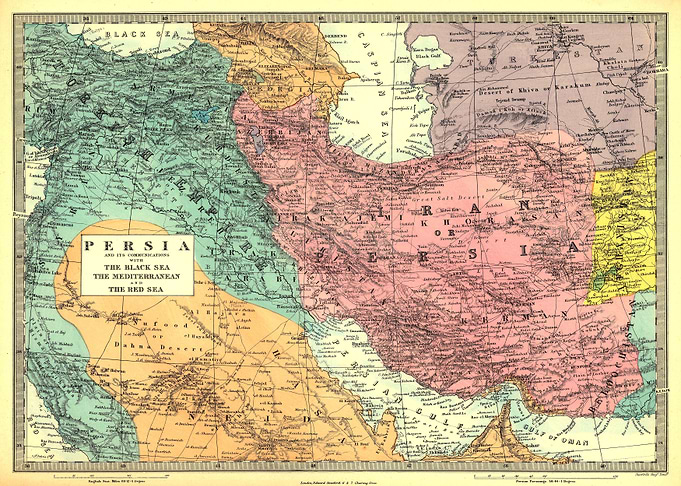 Vintage Persia Map