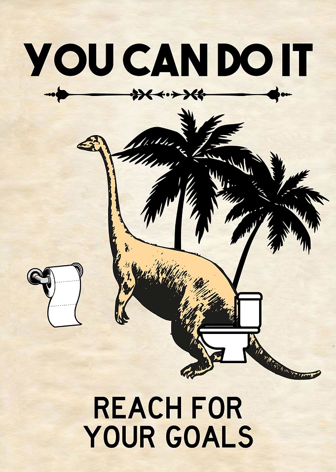 FUNNY TOILET DINO
