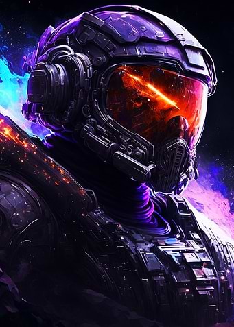 Helmet Soldier In Space