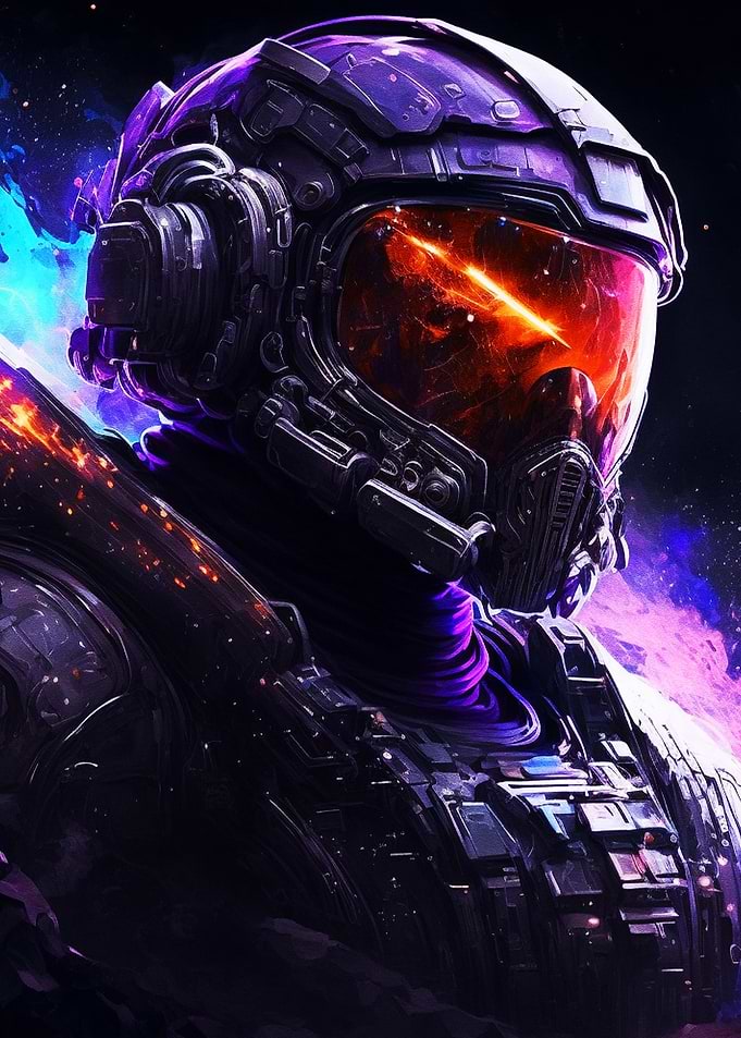 Helmet Soldier In Space