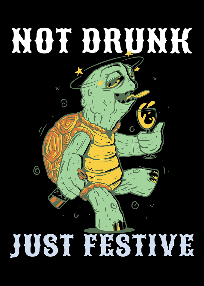 Not drunk just festive tur