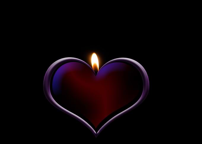 love candle abstract