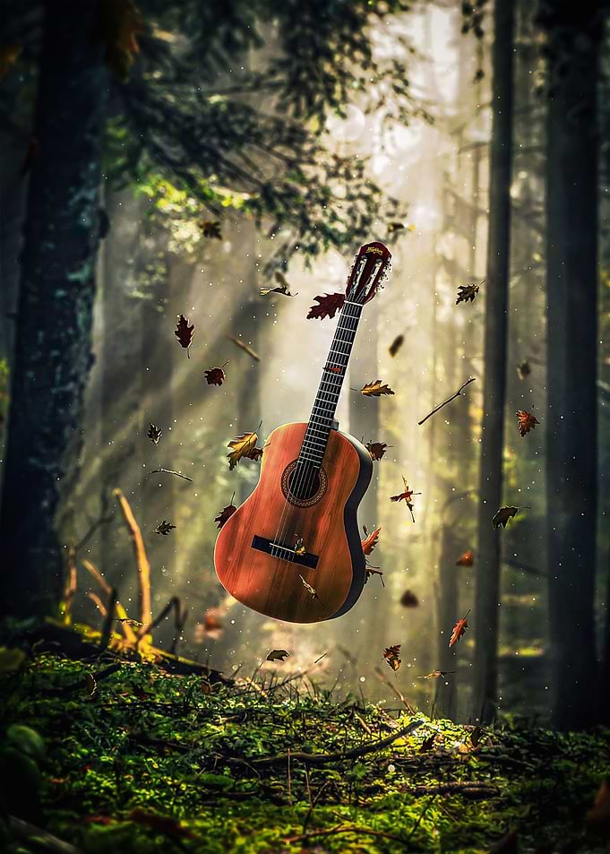 Floating guitar