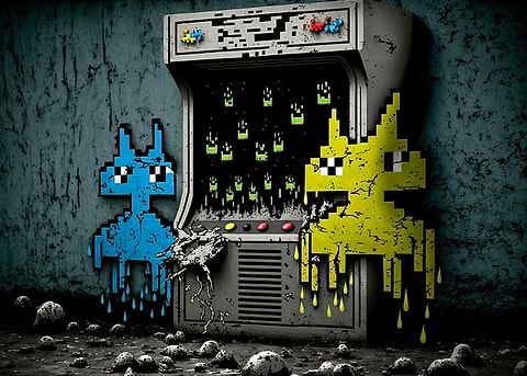 Invaders Revenge — metal poster wall art