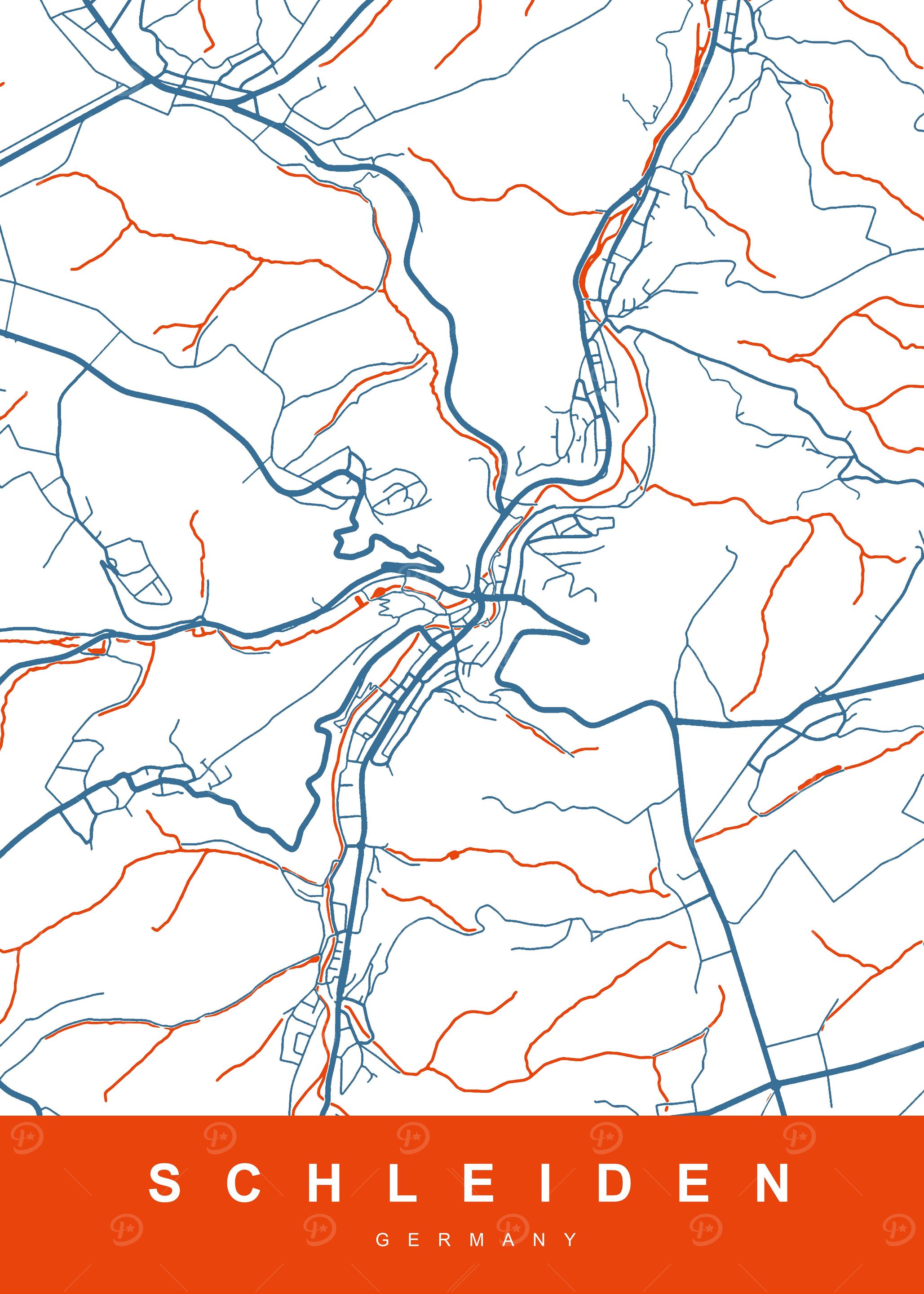 Map SCHLEIDEN GERMANY