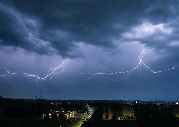 Lightning over Kolding