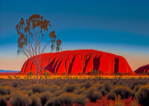 Uluru — Australiana metal wall art