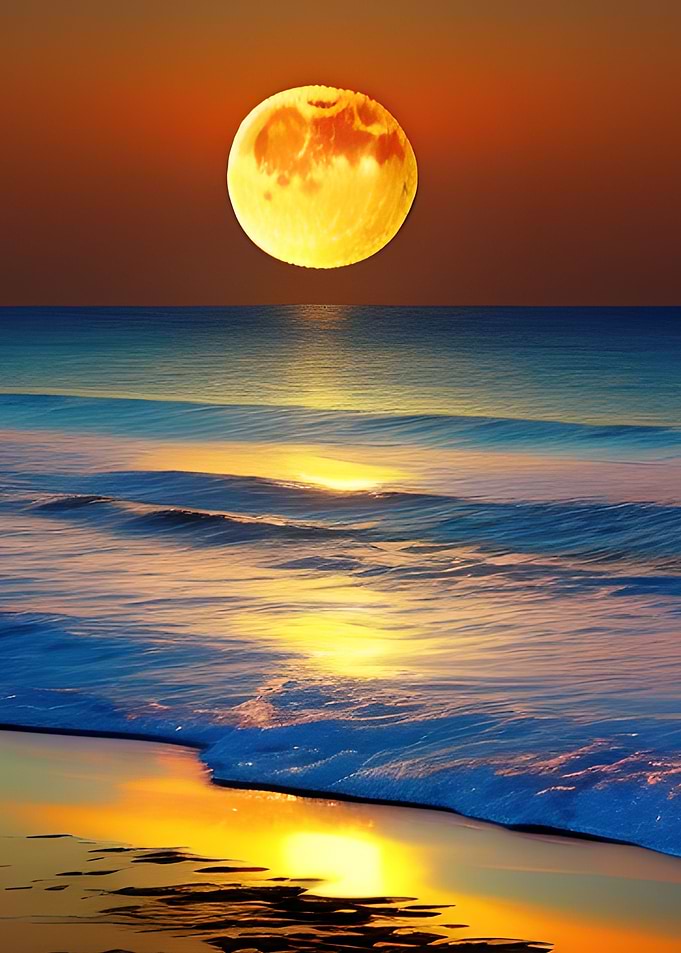 Sea Beach by Sunset