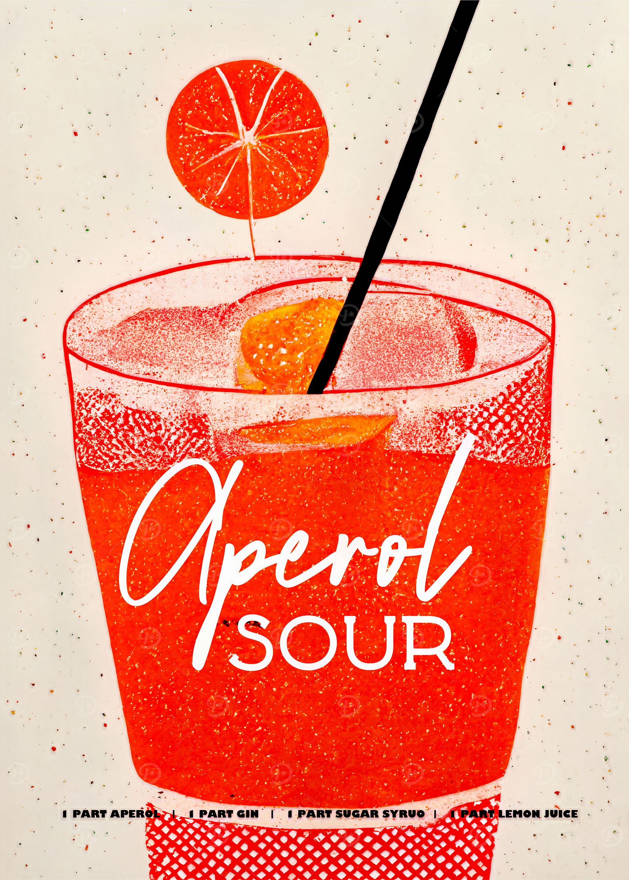Aperol Sour Cocktail