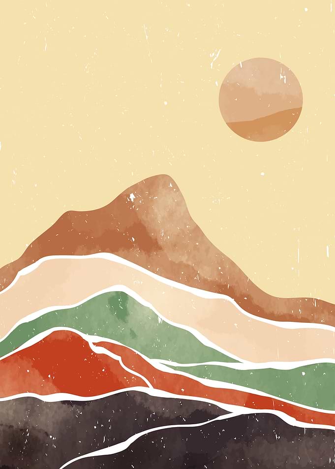 Abstract Mountain art