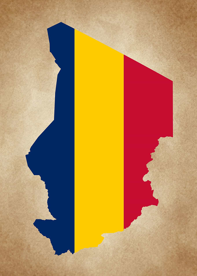 Chad map vintage