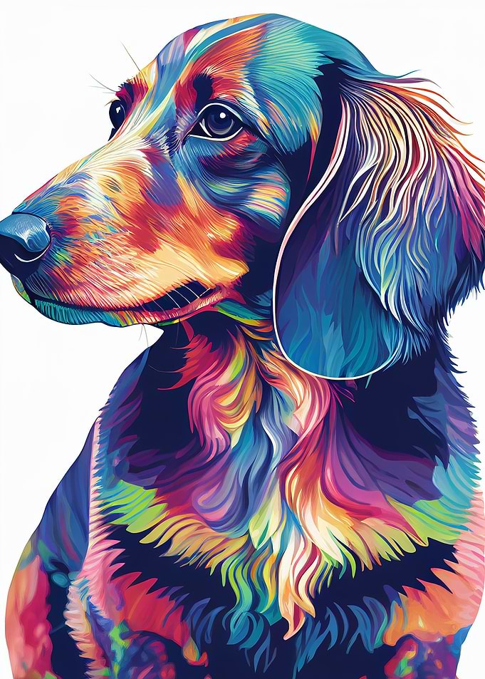 Dachshund Colorful