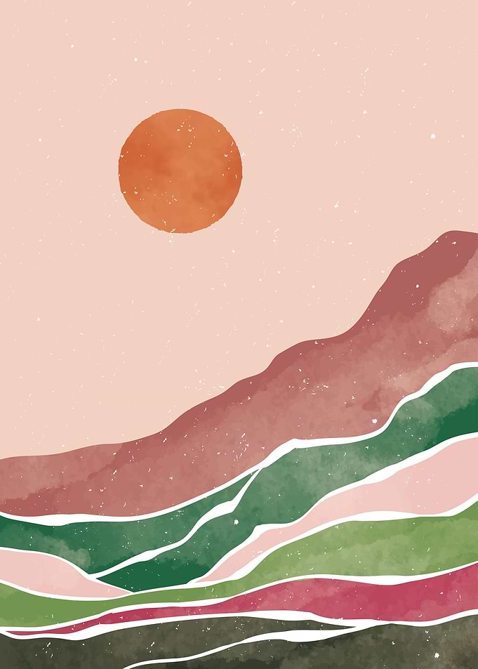 Abstract Mountain art