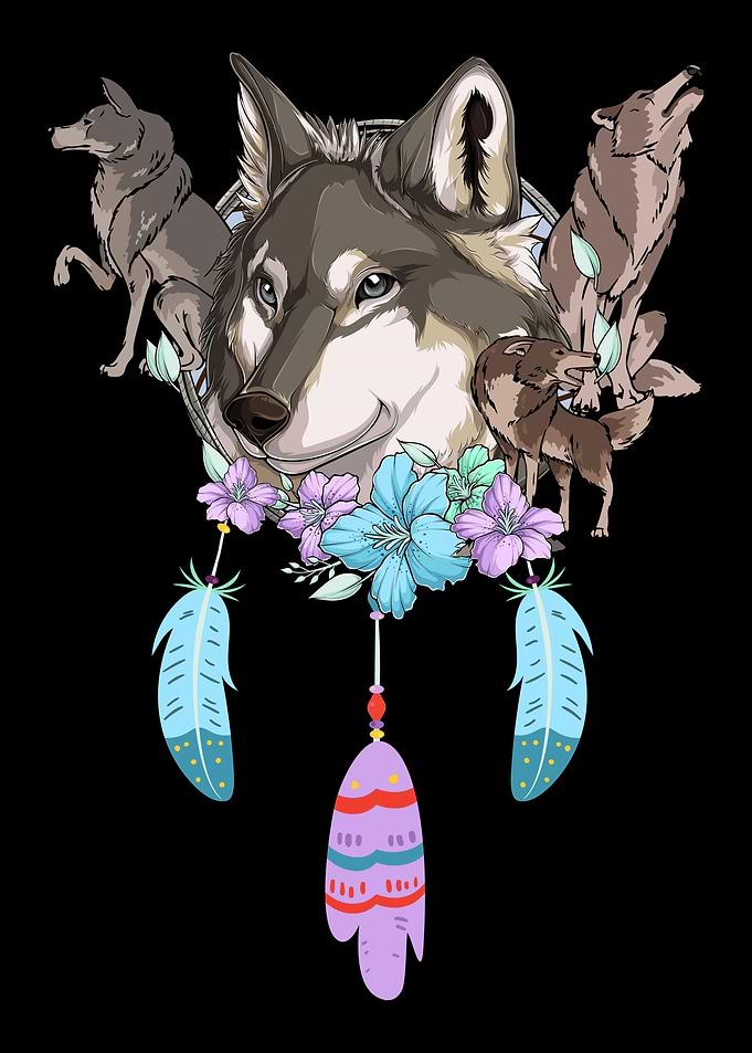 Women Girls Wolf