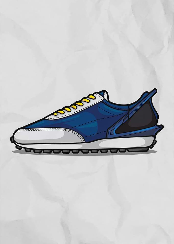 White Blue Shoe