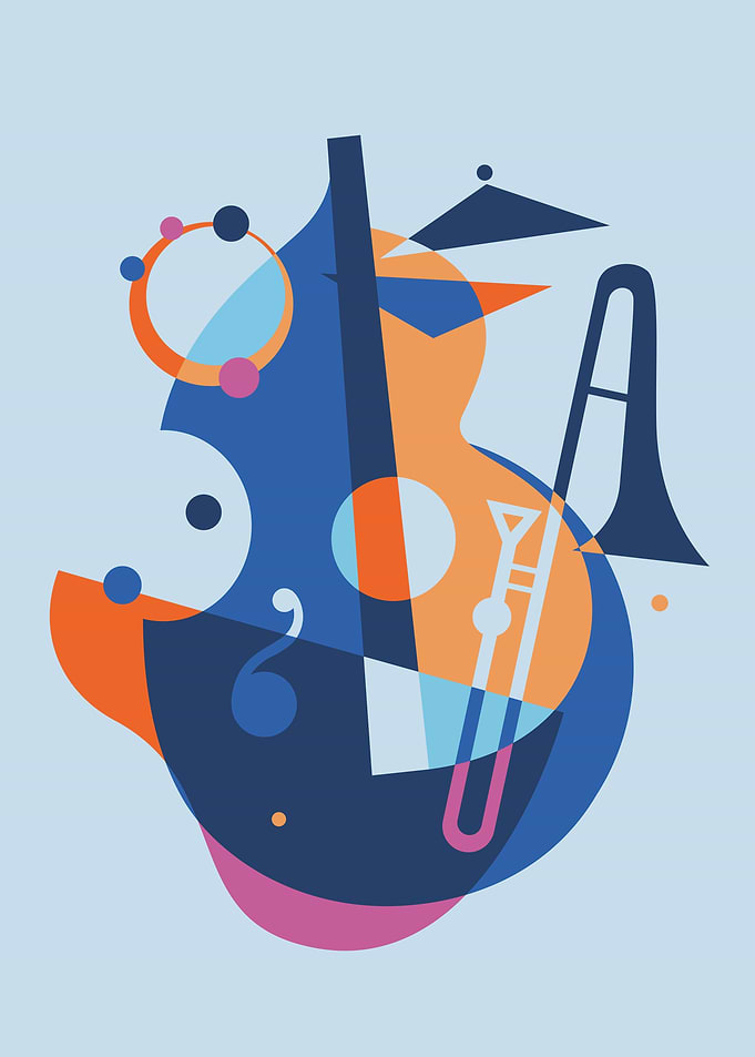 Double bass and saxophone