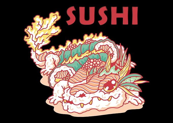 sushi dragon japan salmon