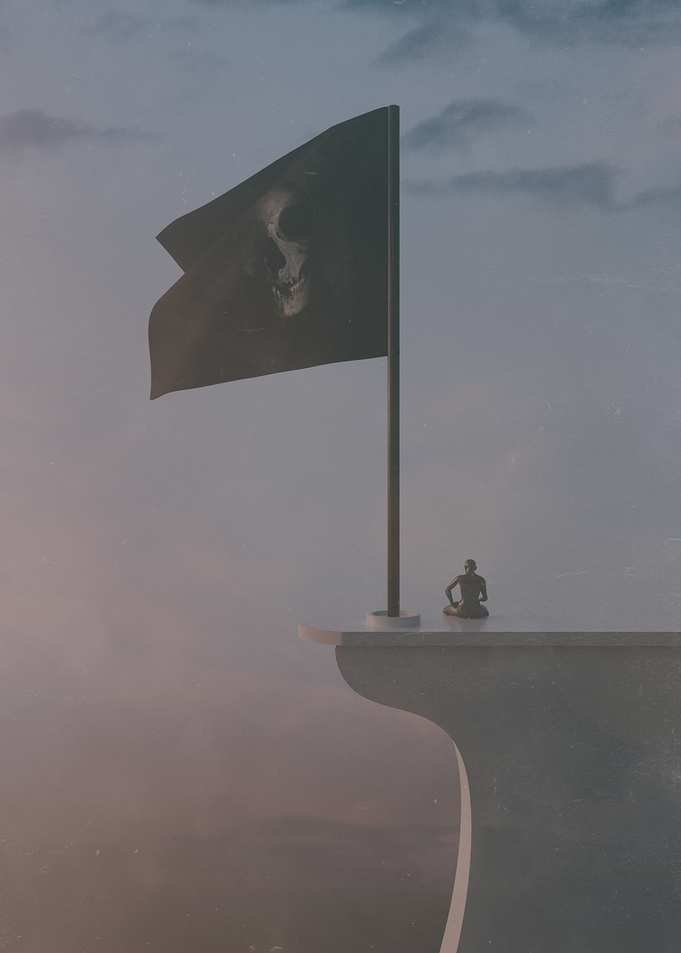 Flagging 3D Artwork Render