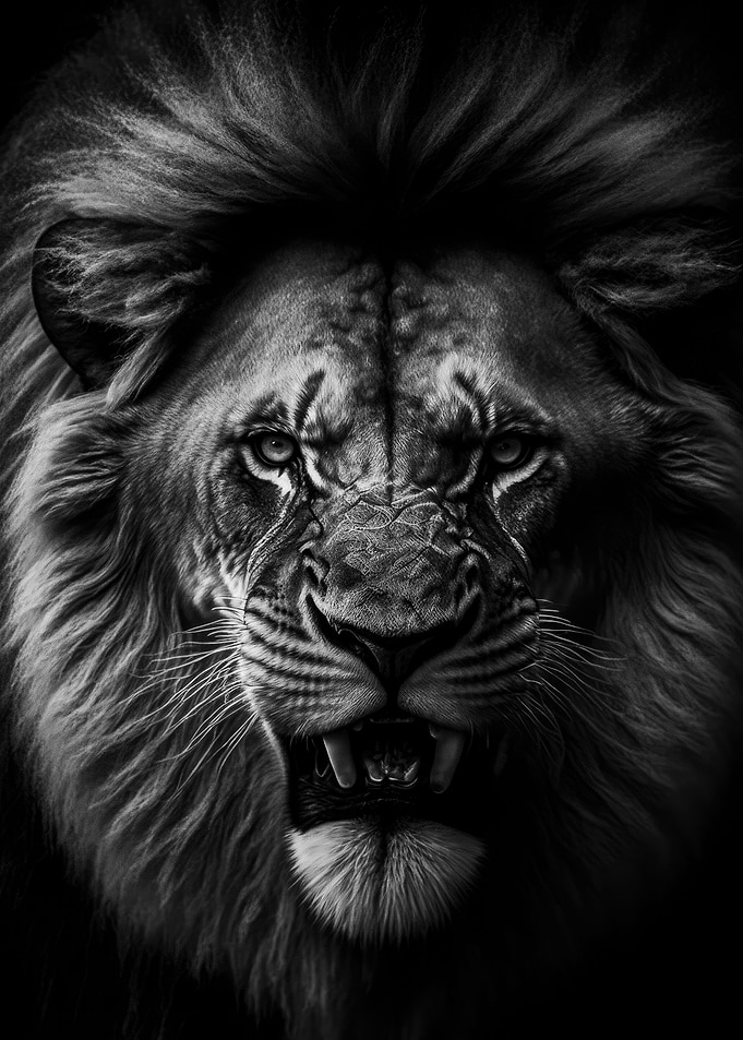 Growling Lion Poster