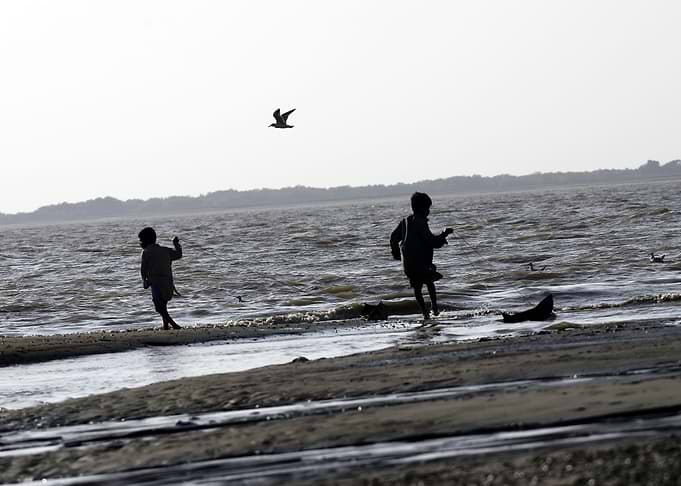 kids on the beach