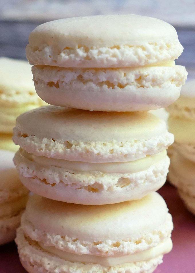 white macarons