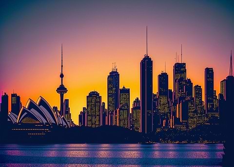 Sydney Cityscape — Australiana metal wall art
