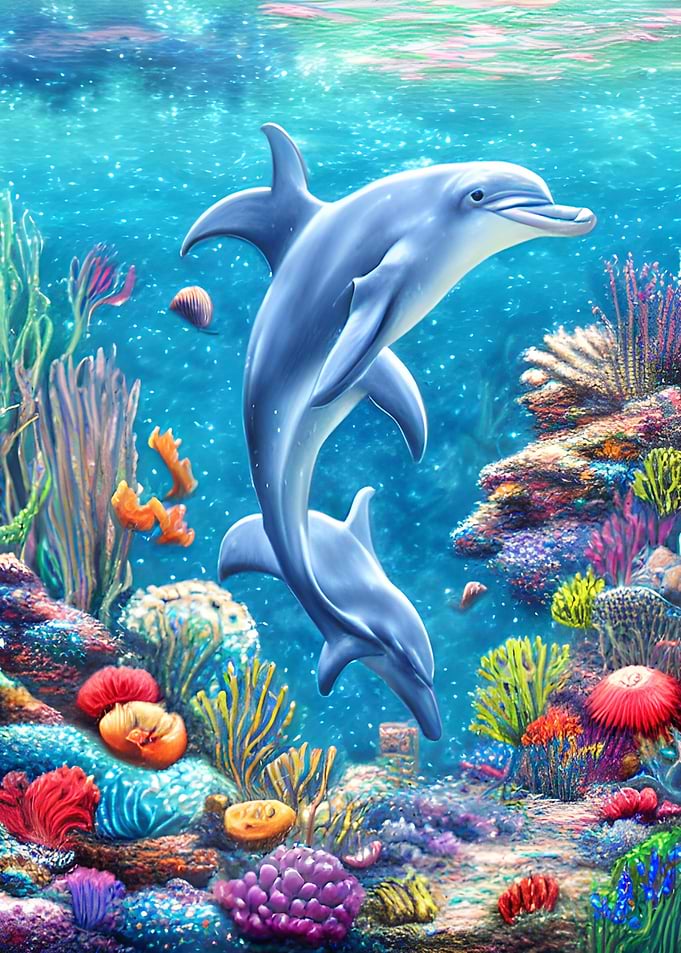 Dolphin underwater world