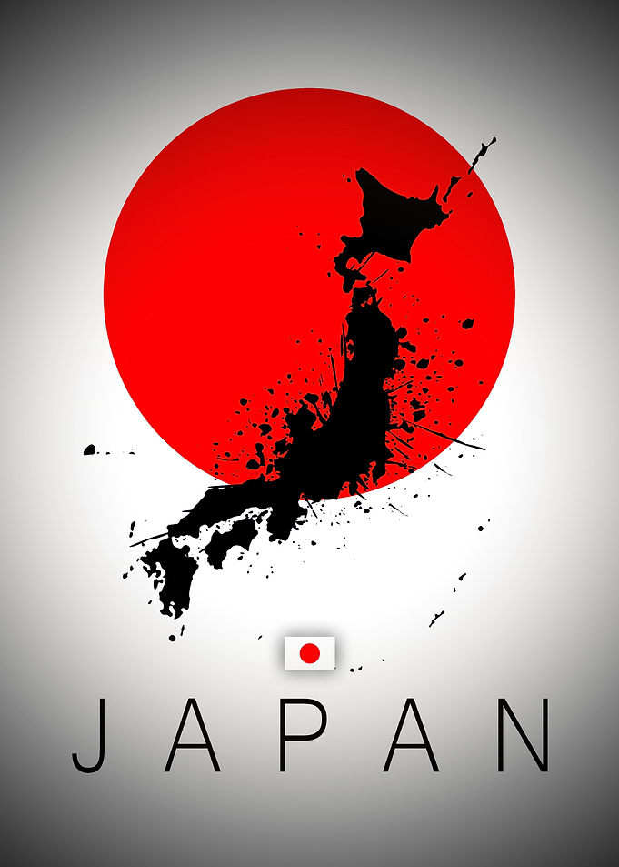 Japan moon map