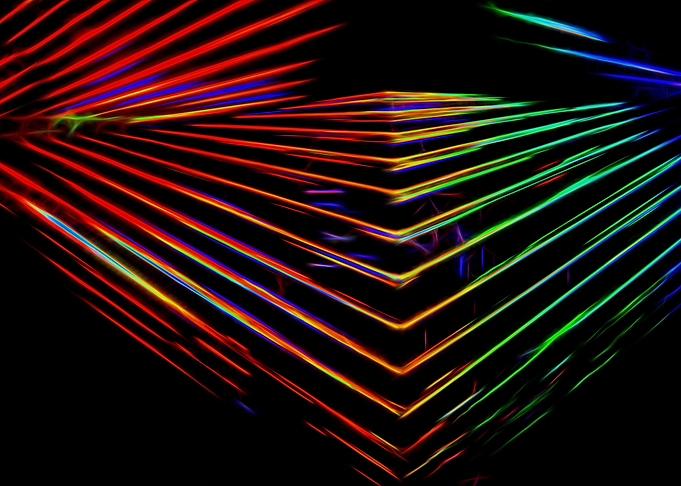 neon lines abstract