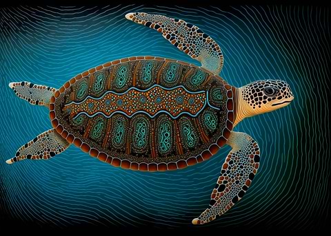 Green Sea Turtle — Australiana metal wall art