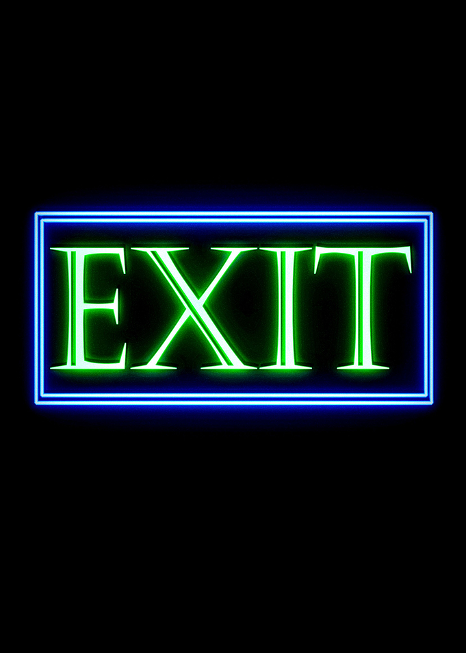 Exit neon sign