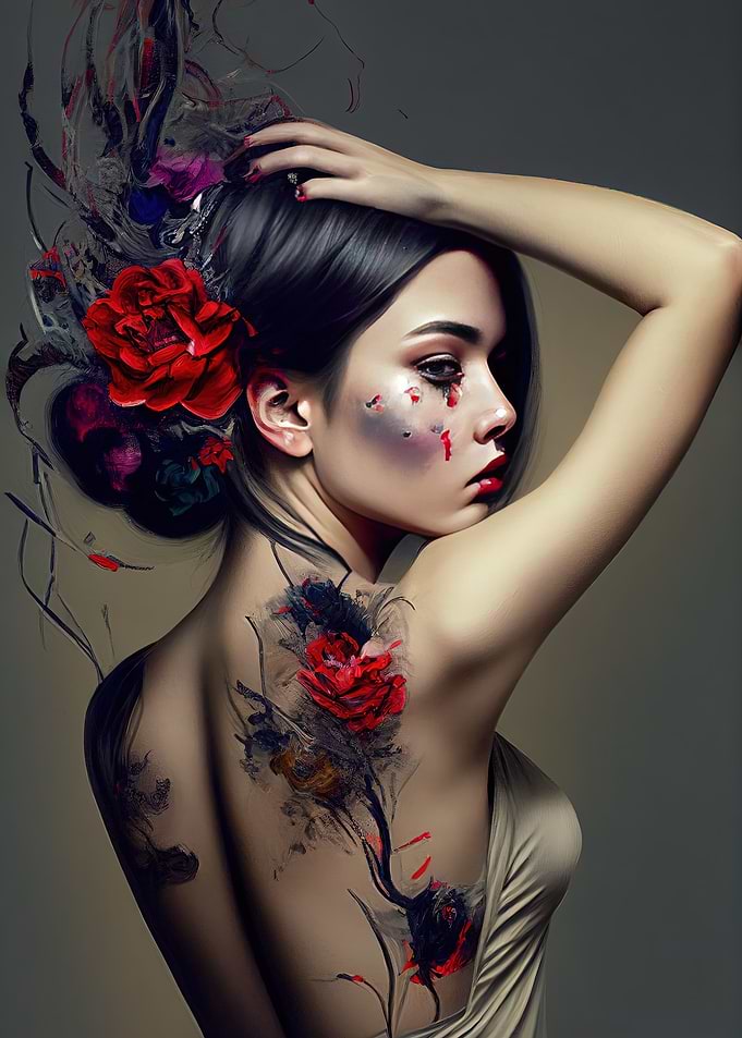 Painting of gypsy woman