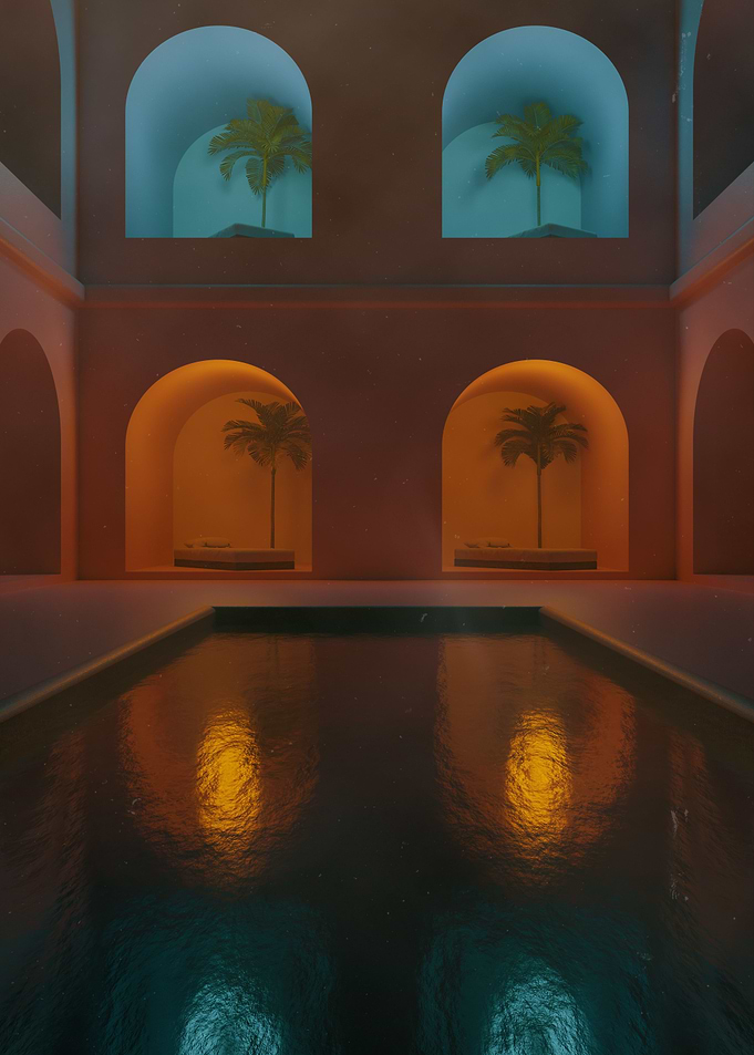 Motel 3D Surrealism Art