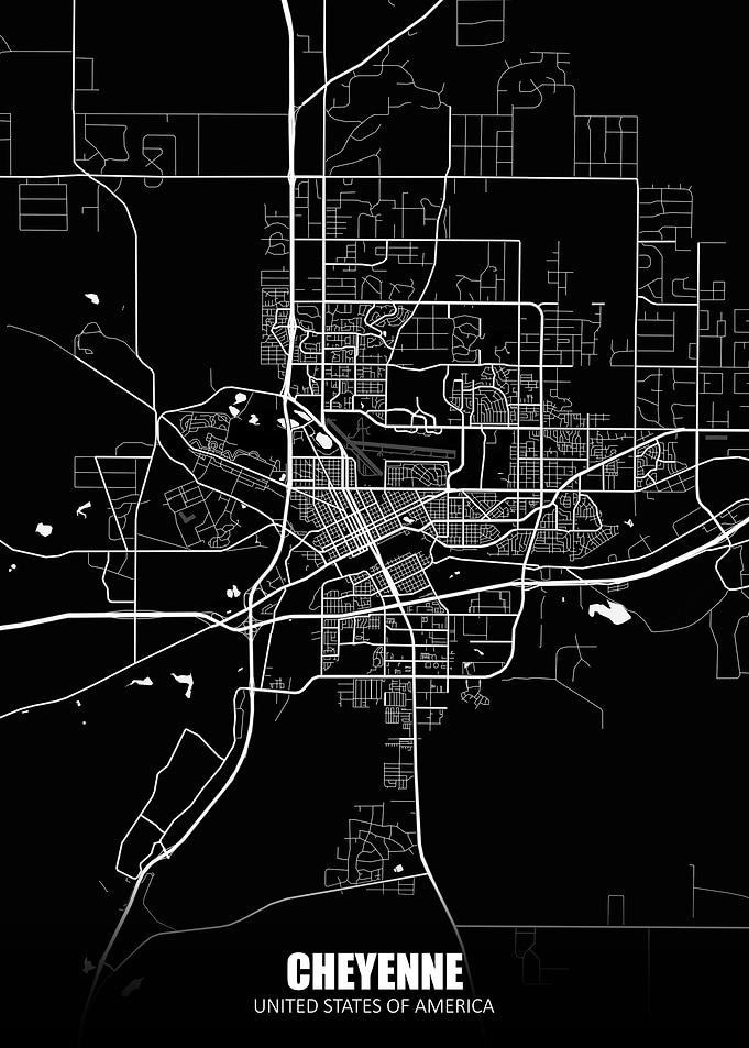 Cheyenne USA Dark Map